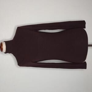 NWT Hunter & Brown Women's Coffee Bean/Mock Neck Knit Top Size Small